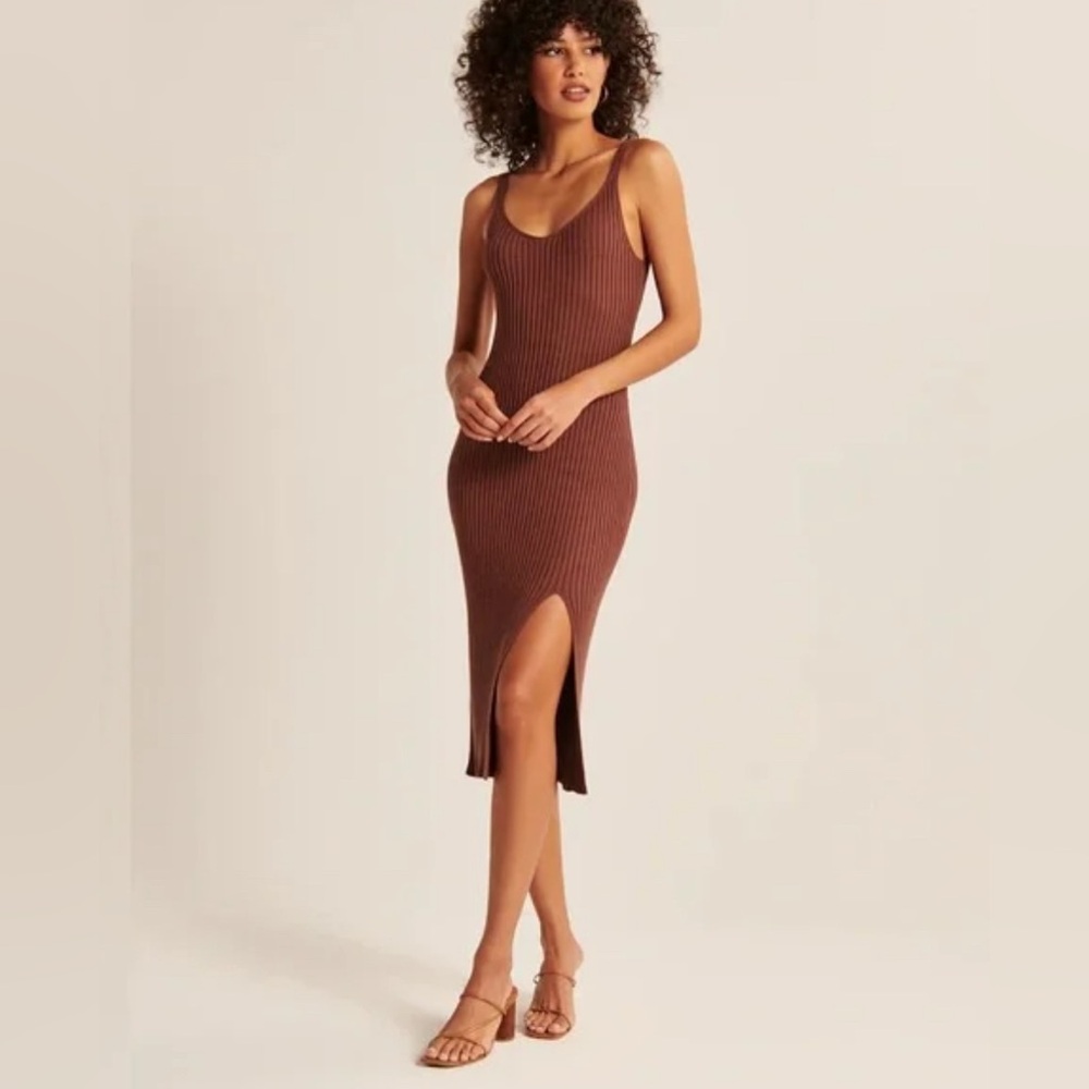 ABERCROMBIE | Bodycon MIDI Dress in Brown